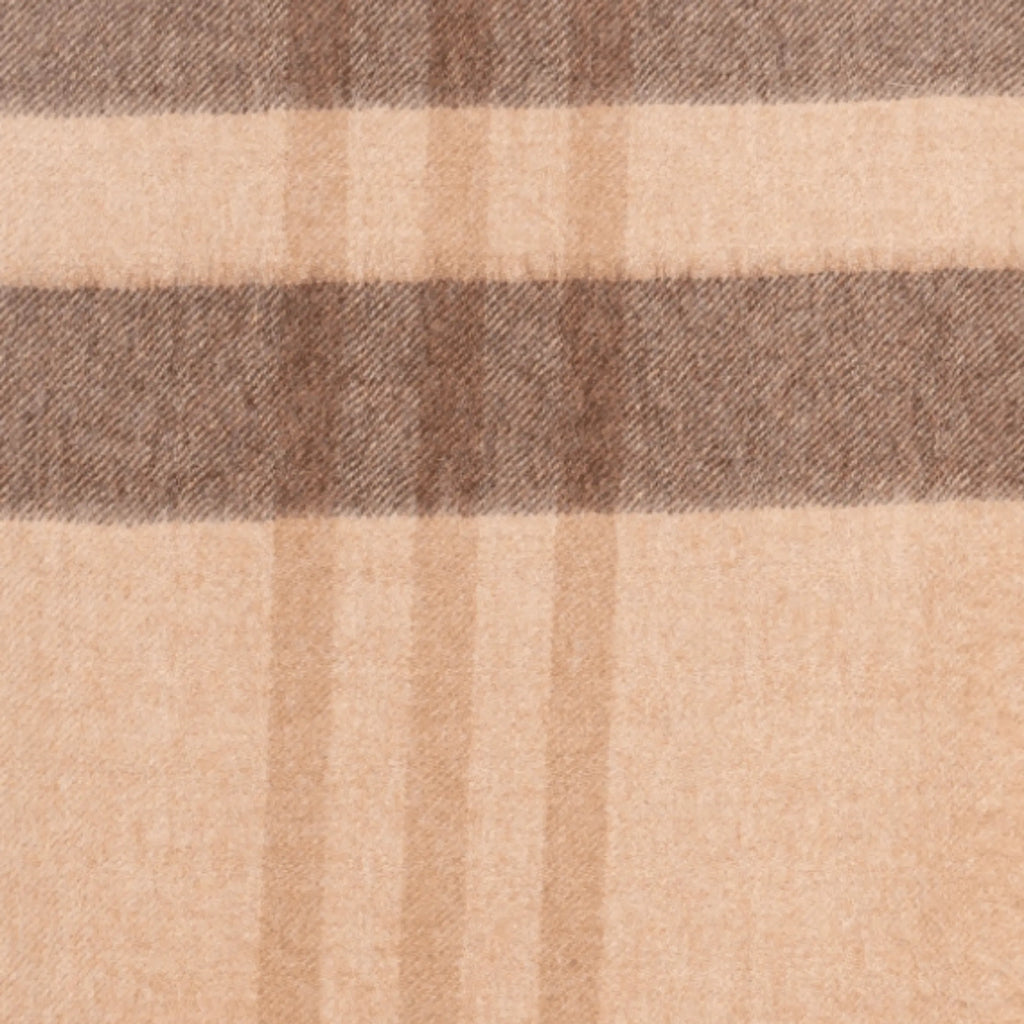 throw blanket plaid check in caramel 100% alpaca