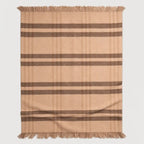 plaid throw blanket in caramel 100% alpaca