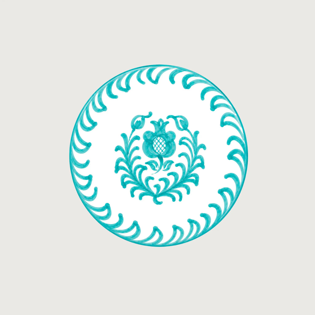 My Store Teal Pomegranate Plate (22cm)
