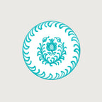 My Store Teal Pomegranate Plate (22cm)