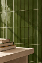 Olive Green • Gloss • Rectangular Tile