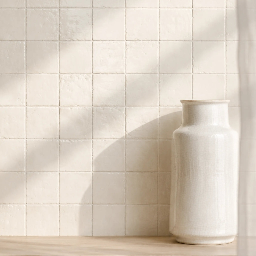 Restoration White • Gloss Terracotta Tile