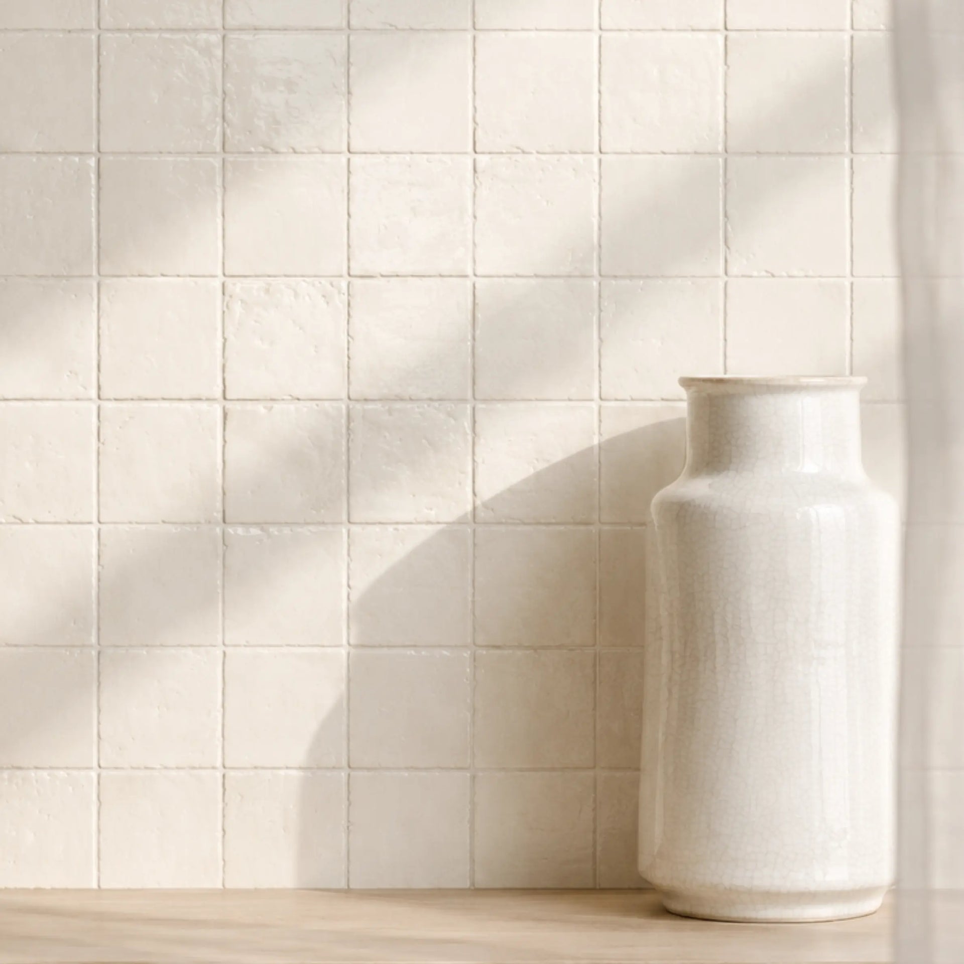 Restoration White • Gloss Terracotta Tile