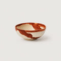 Snack bowl painted in  rust brown colour
