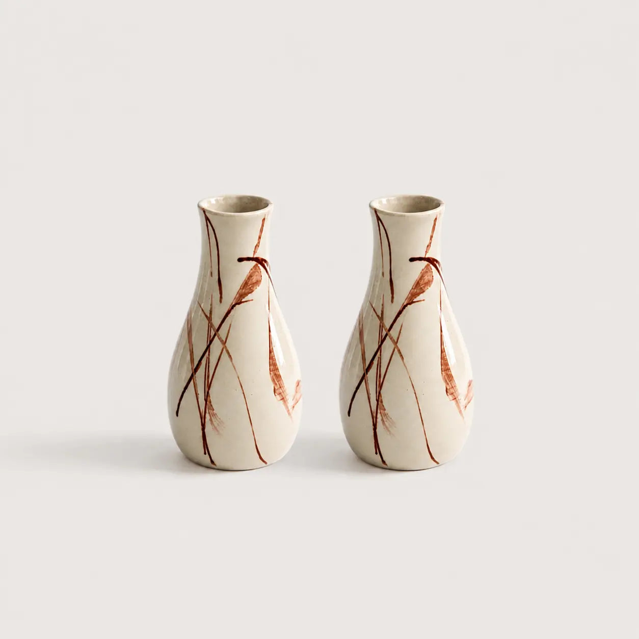Little Vase painted in rust brown