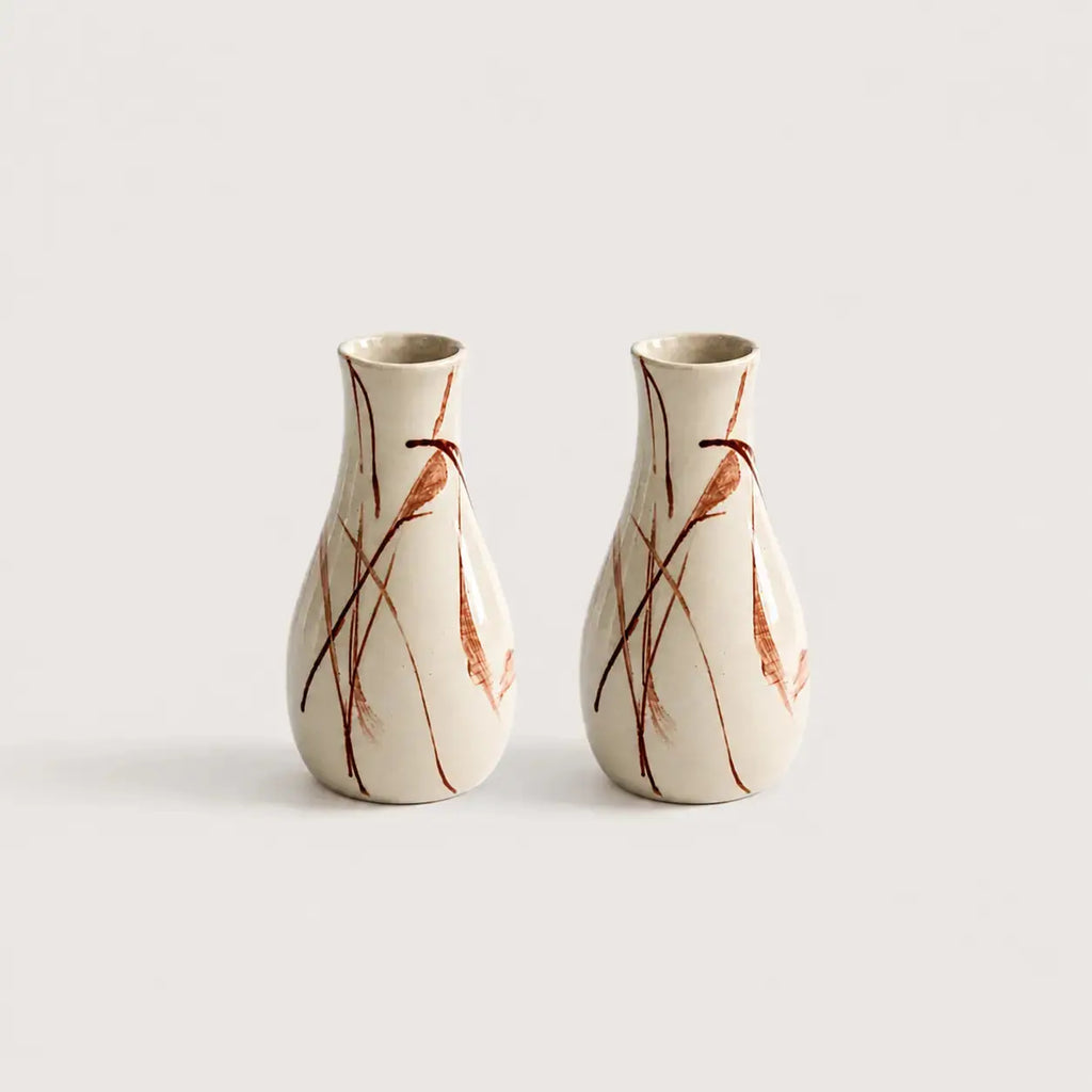 Little Vase painted in rust brown