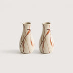Little Vase painted in rust brown