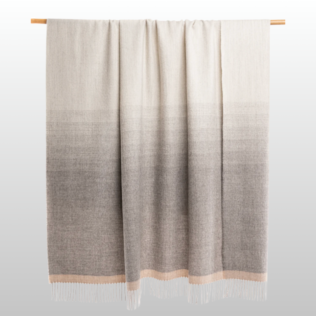 Matiz Throw Mid Grey + Light Grey Ombre