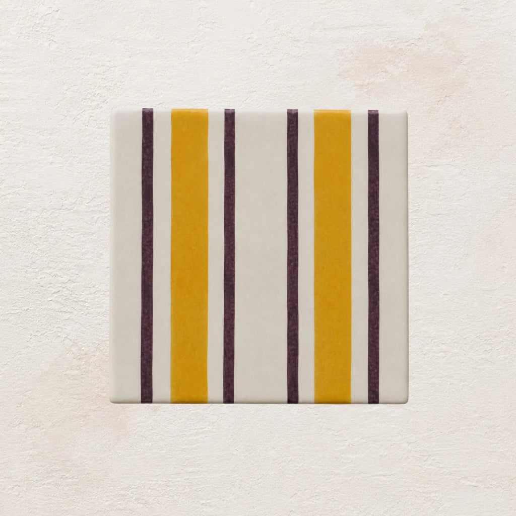 Saffron Pinstripe • Gloss Tile