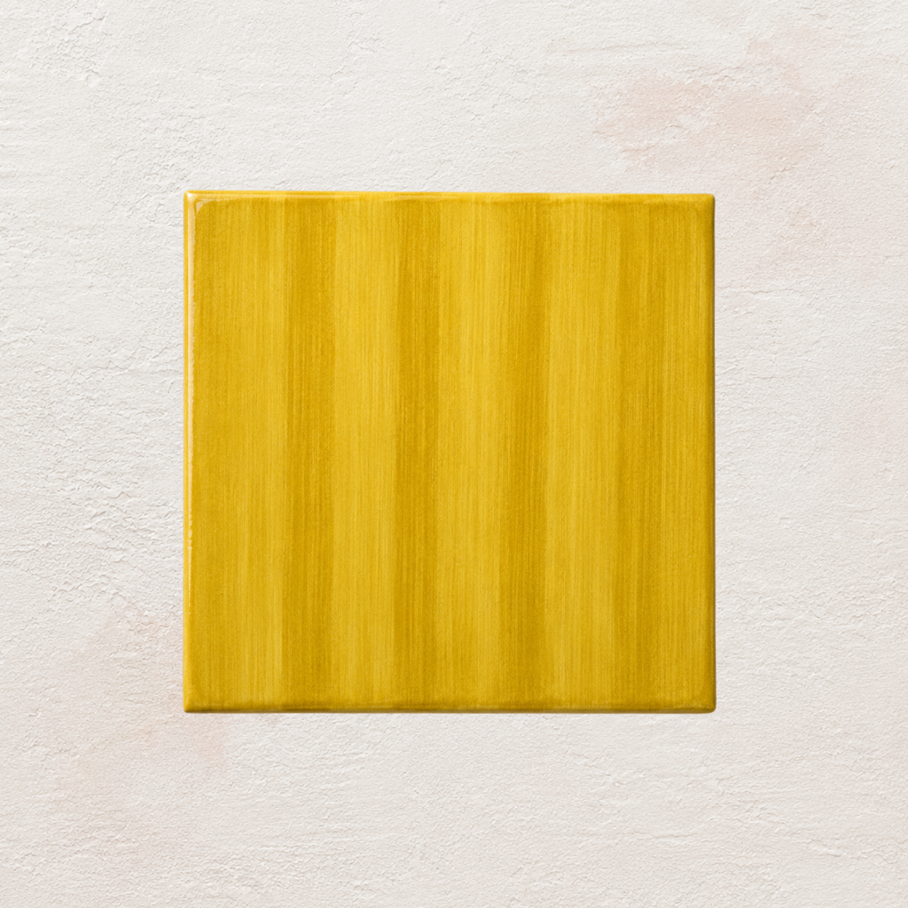Saffron Brushstroke • Gloss Tile