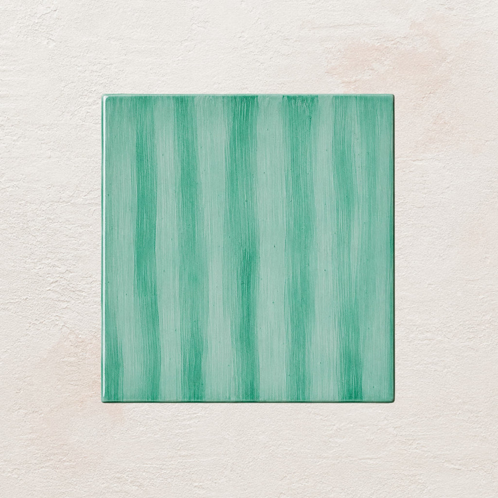 Seafoam Brushstroke • Gloss Tile