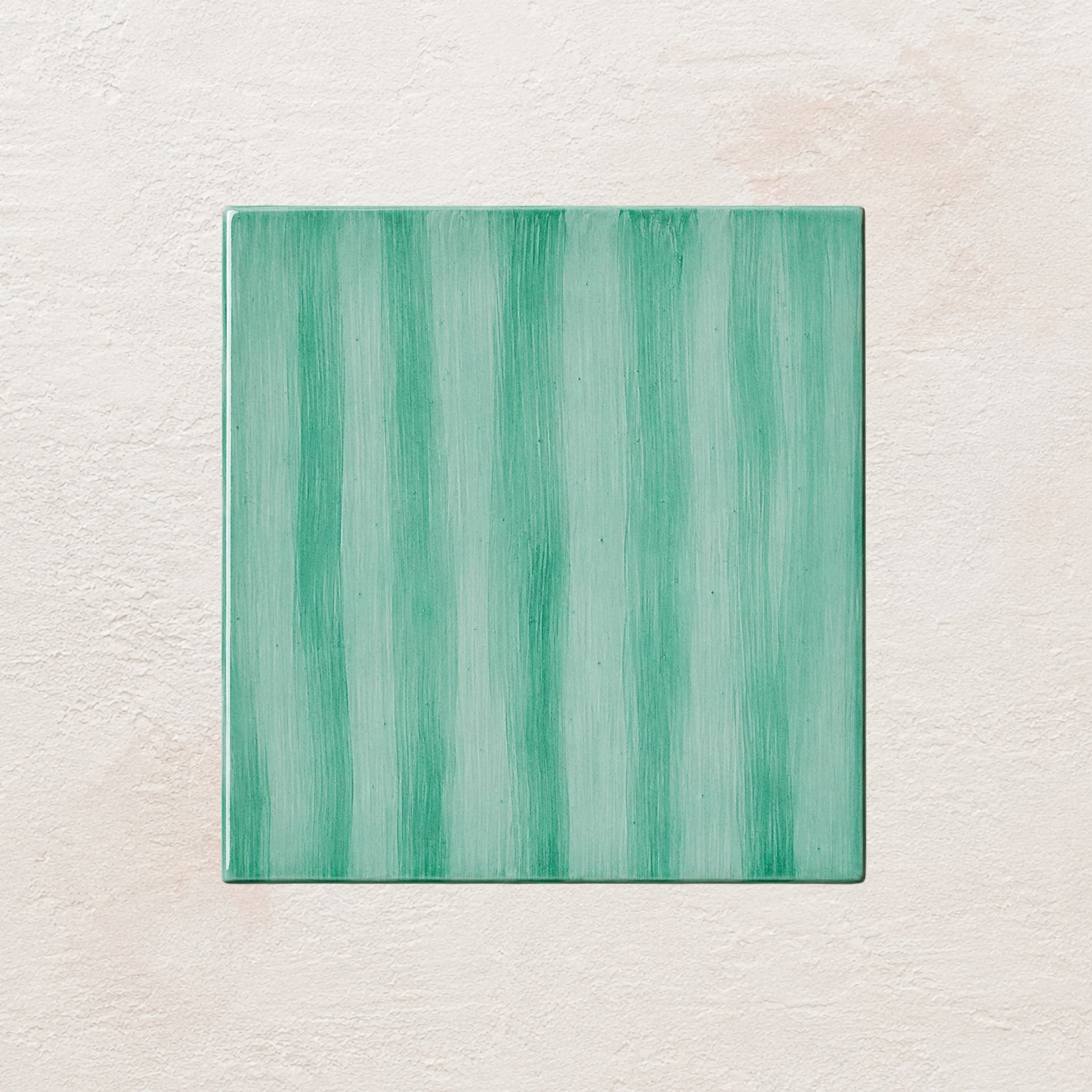 Seafoam Brushstroke • Gloss Tile
