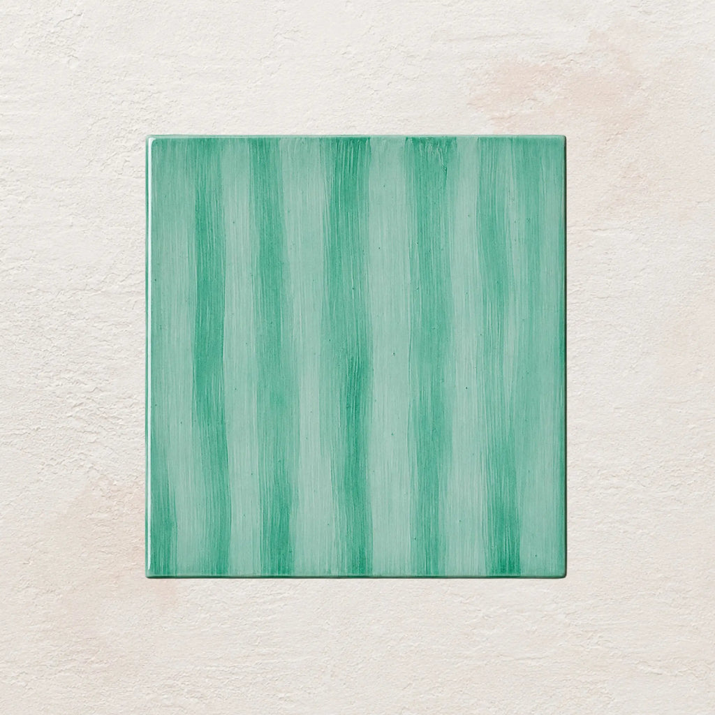 Seafoam Brushstroke • Gloss Tile