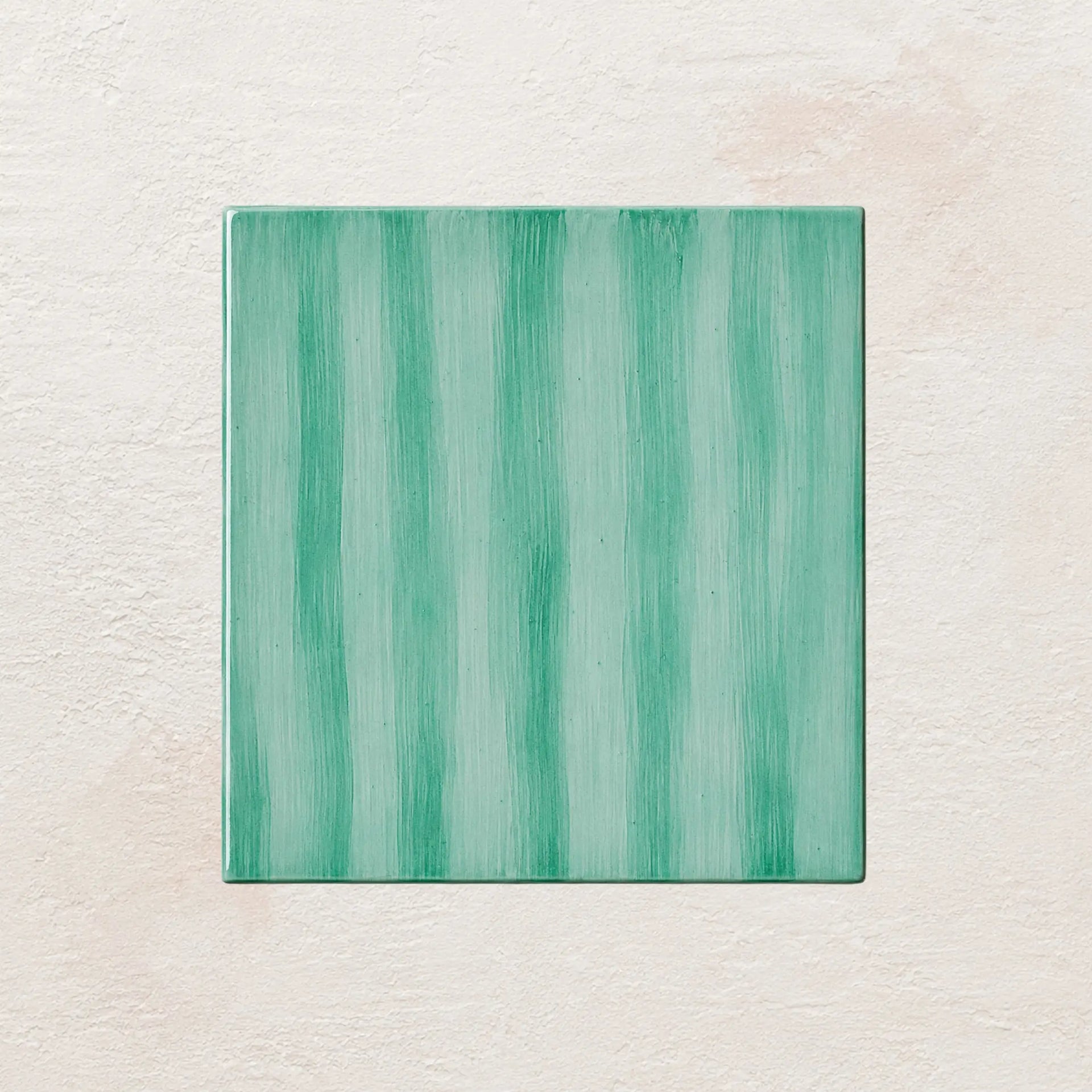 Seafoam Brushstroke • Gloss Tile