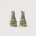 Mini vase painted in dark forest green