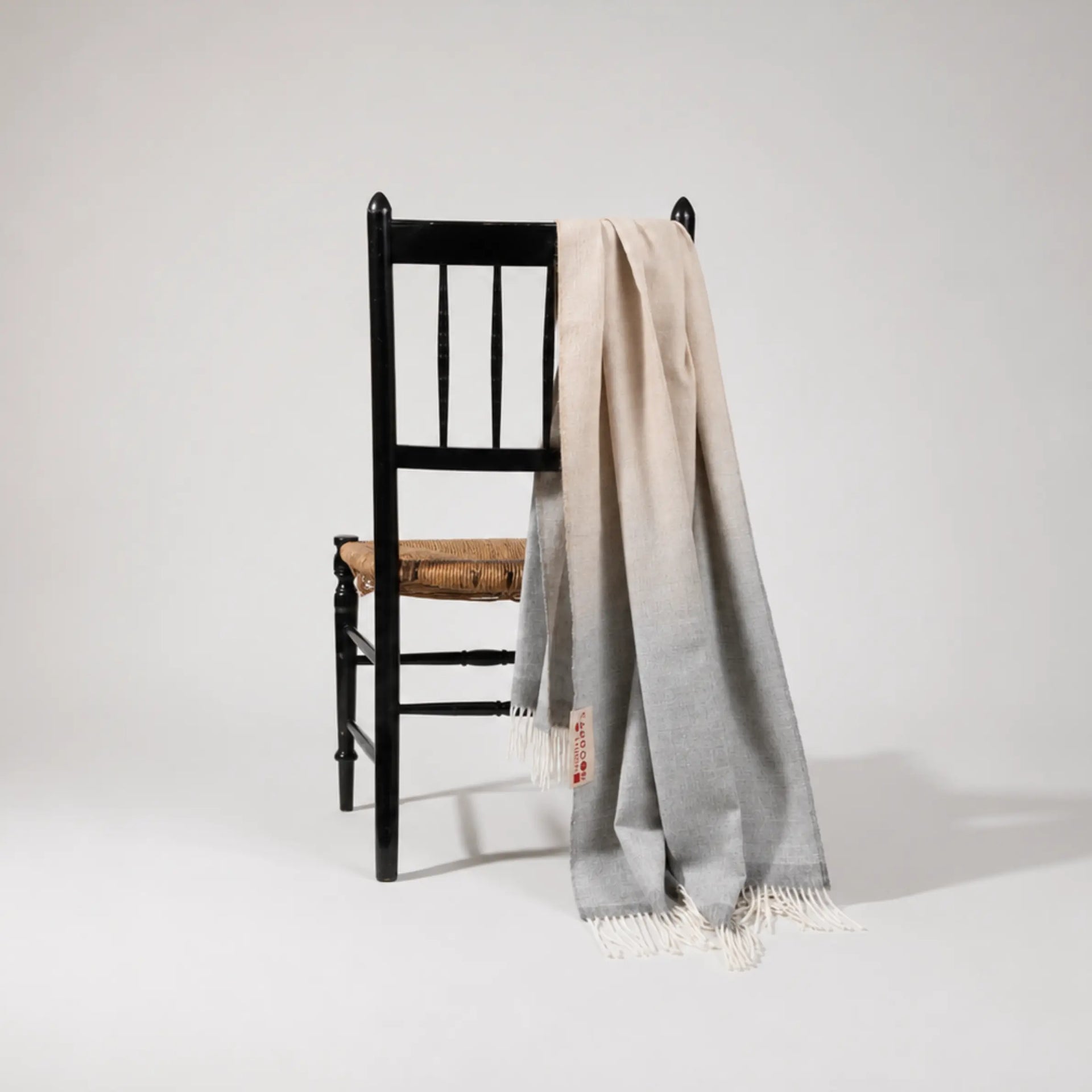 Matiz Ombré Throw • Sand & Silver Grey