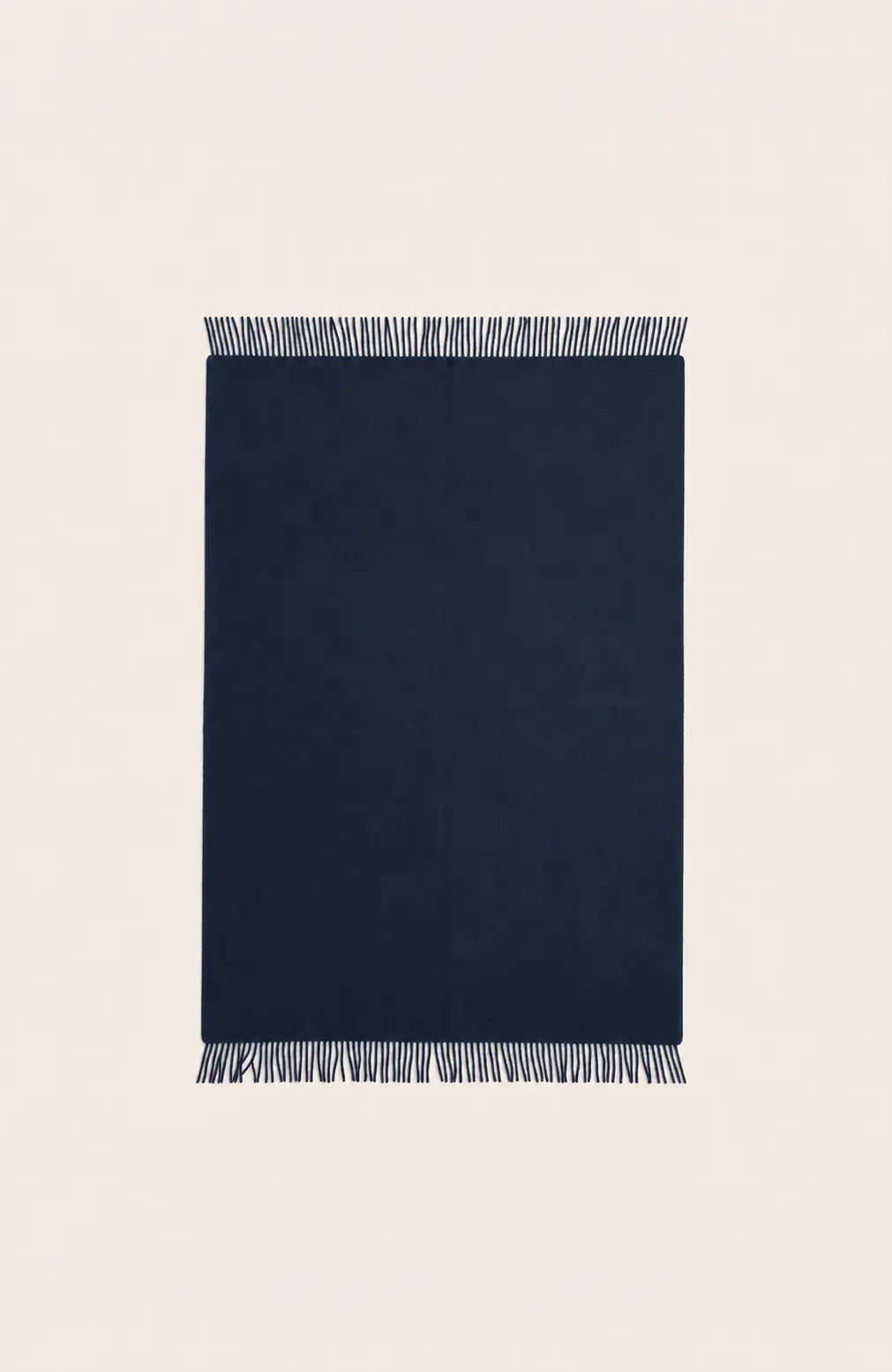 solace navy throw blanket in alpaca fibers