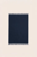 solace navy throw blanket in alpaca fibers