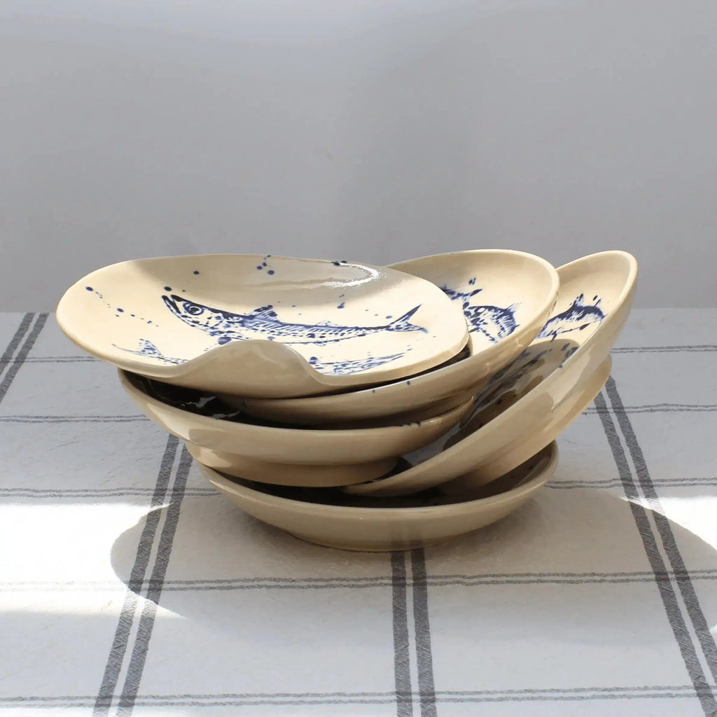 Stacked 03 Tide handmade stoneware dinner plates