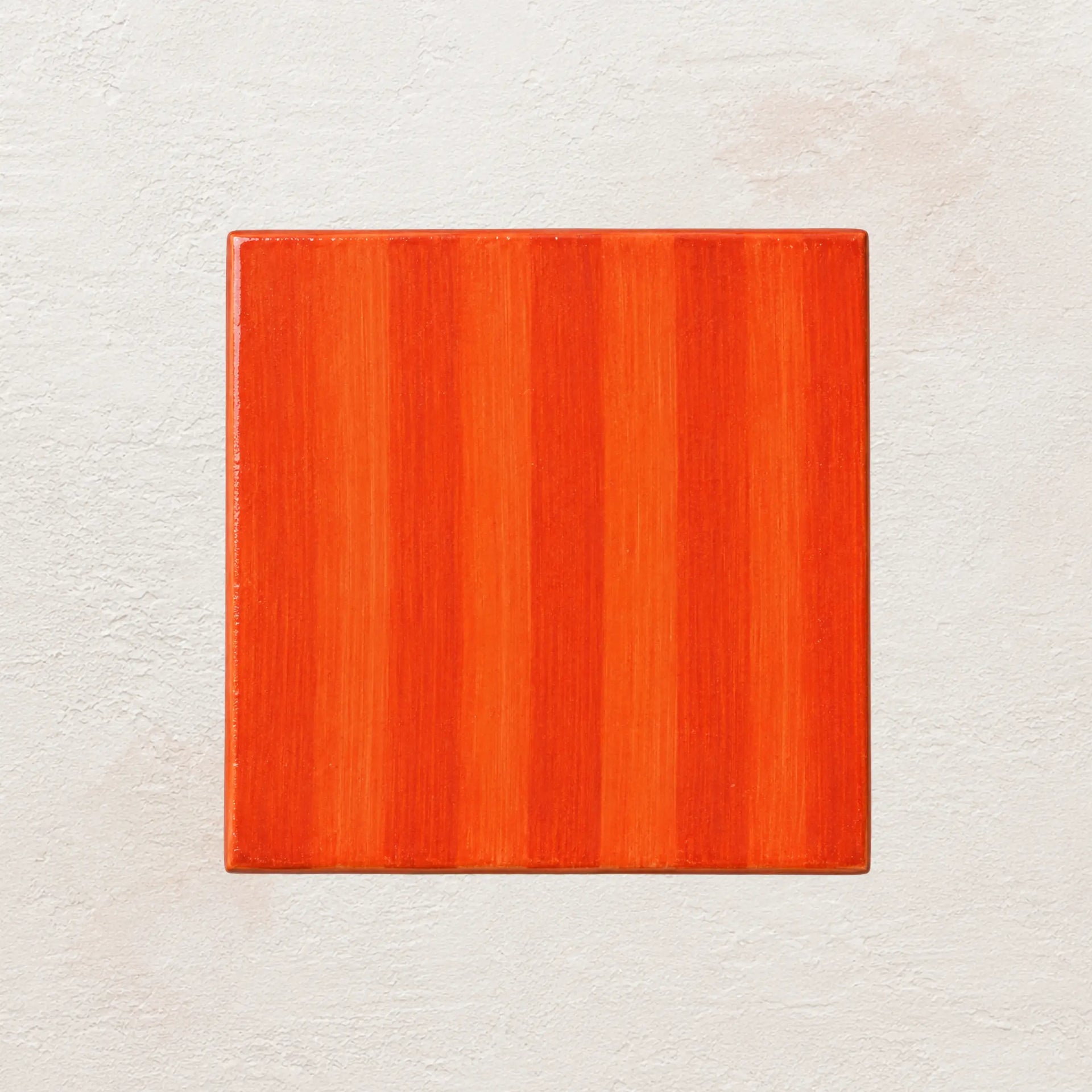 Terracotta Red Brushstroke • Gloss Tile