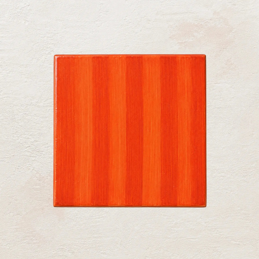 Terracotta Red Brushstroke • Gloss Tile