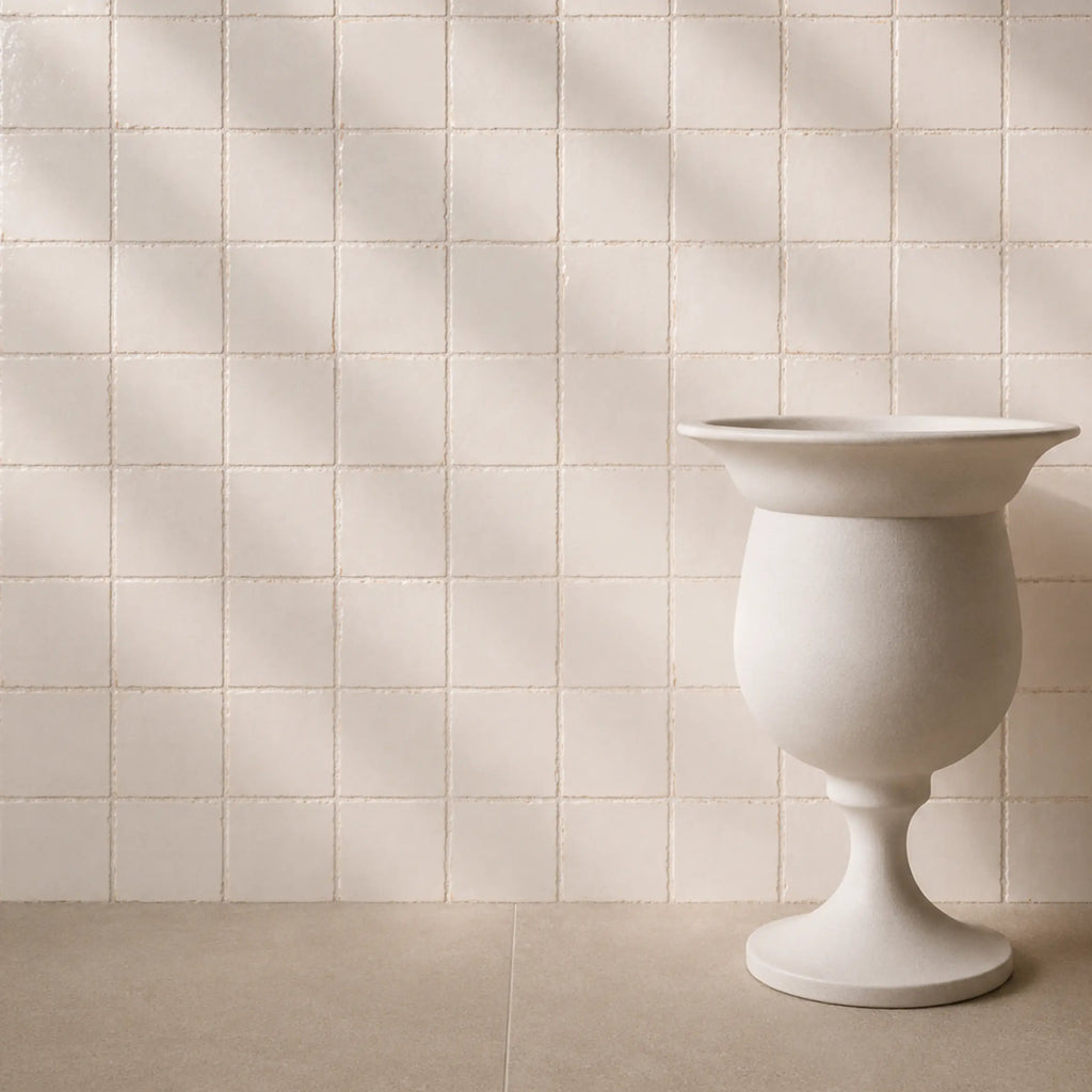 Toasted White • Gloss Terracotta Tile