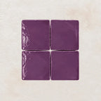 Violet handmade ceramic tiles with gloss finish