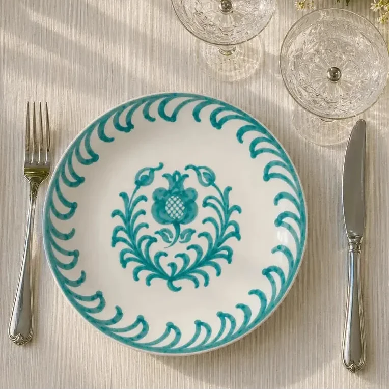 My Store Teal Pomegranate Plate (22cm)